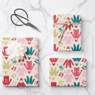 Feuille De Papier Cadeau Elf Colorful Coat et Chaussures Motif