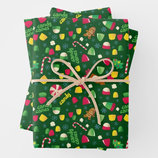 Feuille De Papier Cadeau Elf le Motif Candy de cinéma (En situation)