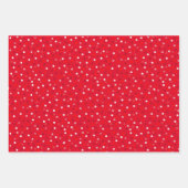 Feuille De Papier Cadeau elfe de Noël, sucre de canne, confetti sur vert & (Devant 3)