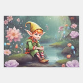 Feuille De Papier Cadeau Elfes (Devant 2)