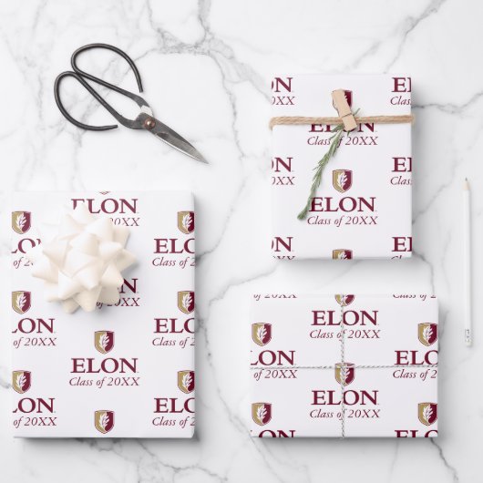 Feuille De Papier Cadeau Elon | Classe de 20XX (Recto)
