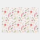 Feuille De Papier Cadeau Emballage Motif de Noël coordonné (Devant)