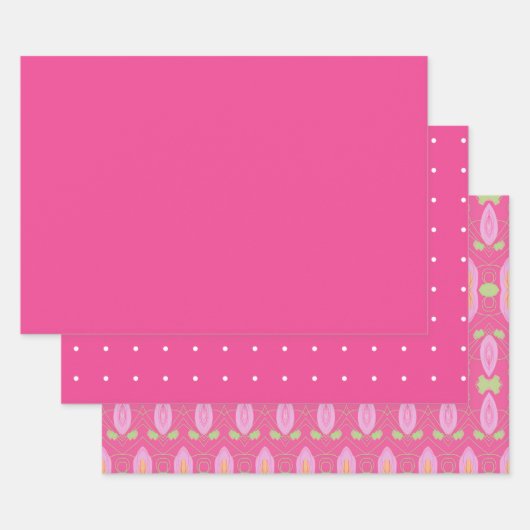 Feuille De Papier Cadeau Emballage ou linge de tiroir rose (Lot)