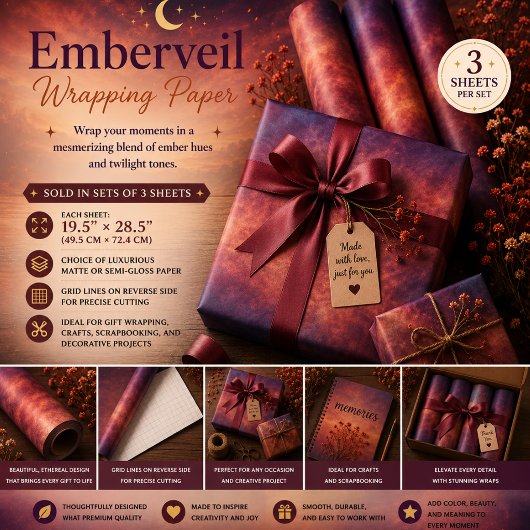 Feuille De Papier Cadeau Emberveil