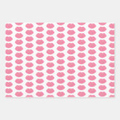 Feuille De Papier Cadeau Embrasse les lèvres rouges (Devant 3)
