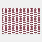 Feuille De Papier Cadeau Embrasse les lèvres rouges (Devant)