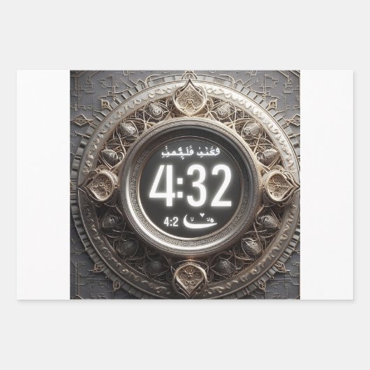 Feuille De Papier Cadeau Embrasser le jeûne, l'Iftar, la sueur et le reflet (Devant)