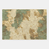 Feuille De Papier Cadeau Emerald Green White Gold Christmas Tree (Devant 2)