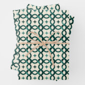 Feuille De Papier Cadeau Emerald Interlocking Circles Gift Wrap A Refined (En situation)