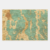 Feuille De Papier Cadeau Émeraude Brown Arbre de Noël (Devant 2)