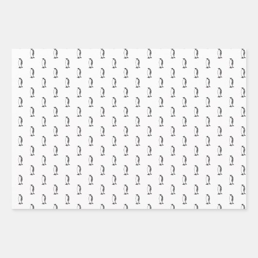 Feuille De Papier Cadeau empereur de pingouin (Devant 2)