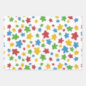 Feuille De Papier Cadeau Emplacements colorés éparpillés (Devant)