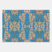 Feuille De Papier Cadeau Empreinte de fleurs botaniques EA Séguy (Devant 3)