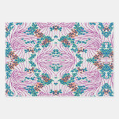 Feuille De Papier Cadeau Empreinte de fleurs botaniques EA Séguy (Devant 2)