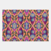 Feuille De Papier Cadeau Empreinte de fleurs botaniques EA Séguy (Devant)