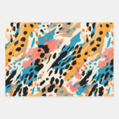 Feuille De Papier Cadeau Empreinte de léopard Abstrait (Devant 3)