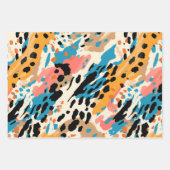 Feuille De Papier Cadeau Empreinte de léopard Abstrait (Devant 2)