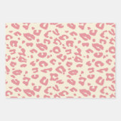 Feuille De Papier Cadeau Empreinte de léopard animal Blush Pink Safari (Devant 3)