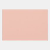 Feuille De Papier Cadeau Empreinte de léopard blanc Peach (Devant 2)