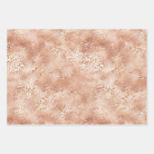 Feuille De Papier Cadeau Empreinte de léopard blanc Rose Peach (Devant)