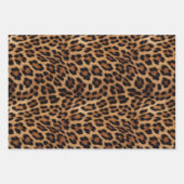 Feuille De Papier Cadeau Empreinte de léopard Brown chic (Devant 3)