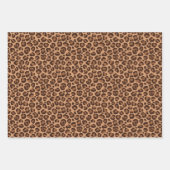 Feuille De Papier Cadeau Empreinte de léopard Brown de crème (Devant 3)