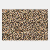 Feuille De Papier Cadeau Empreinte de léopard Brown de crème (Devant 2)