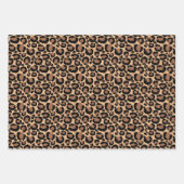 Feuille De Papier Cadeau Empreinte de léopard Brown de crème (Devant)
