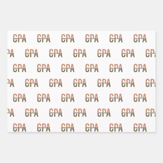 Feuille De Papier Cadeau EMPREINTE DE LÉOPARD comptable agréé CPA (Devant)