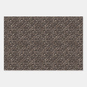 Feuille De Papier Cadeau Empreinte de léopard de bronze Brown au chocolat n (Devant)