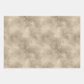 Feuille De Papier Cadeau Empreinte de léopard de bronze or (Devant 2)