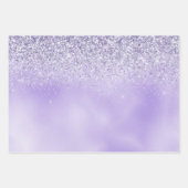 Feuille De Papier Cadeau Empreinte de léopard de glam or violet (Devant 3)