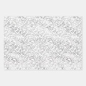 Feuille De Papier Cadeau Empreinte de léopard en verre argenté bleu fumé bl (Devant 2)