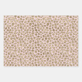 Feuille De Papier Cadeau Empreinte de léopard étincelant rose or Glitz (Devant 3)