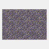 Feuille De Papier Cadeau Empreinte de léopard Glam Gold Purple (Devant)