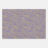 Feuille De Papier Cadeau Empreinte de léopard Glam Gold Purple (Devant 3)