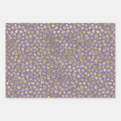 Feuille De Papier Cadeau Empreinte de léopard Glam Gold Purple (Devant)