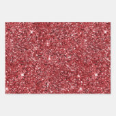 Feuille De Papier Cadeau Empreinte de léopard Glam Gold Red Parties scintil (Devant 3)