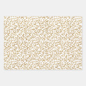 Feuille De Papier Cadeau Empreinte de léopard Gold Glam Parties scintillant (Devant 3)