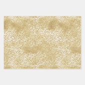 Feuille De Papier Cadeau Empreinte de léopard Gold Glam Parties scintillant (Devant)