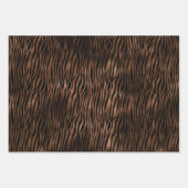 Feuille De Papier Cadeau Empreinte de léopard noir Brown Glam (Devant 3)