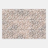 Feuille De Papier Cadeau Empreinte de léopard noir Brown Glam (Devant 2)