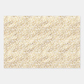 Feuille De Papier Cadeau Empreinte de léopard Ombre or rose (Devant 2)