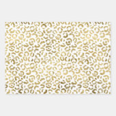 Feuille De Papier Cadeau Empreinte de léopard Red Gold Glam (Devant 2)