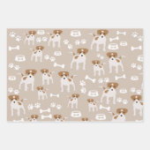 Feuille De Papier Cadeau Empreinte de patte de chiot de chien mignon Motif (Devant 2)