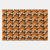 Feuille De Papier Cadeau Empreinte orange, noire et blanche (Devant 2)