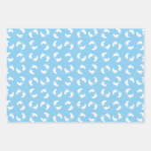 Feuille De Papier Cadeau Empreintes de bébé, Pieds de bébé, Traces de pas, (Devant)