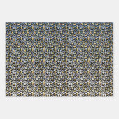 Feuille De Papier Cadeau Empreintes de léopard Ombre (Devant)