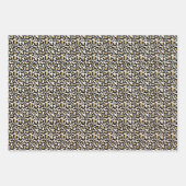 Feuille De Papier Cadeau Empreintes de léopard Pink Gold Ombre (Devant 3)