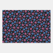 Feuille De Papier Cadeau Empreintes de pattes (Devant)